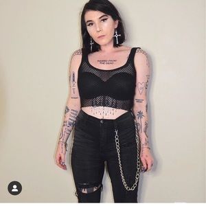 Fishnet crop top